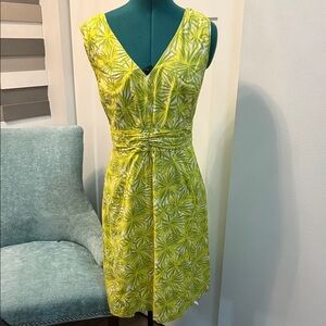 Boden Yellow Floral Midi Dress